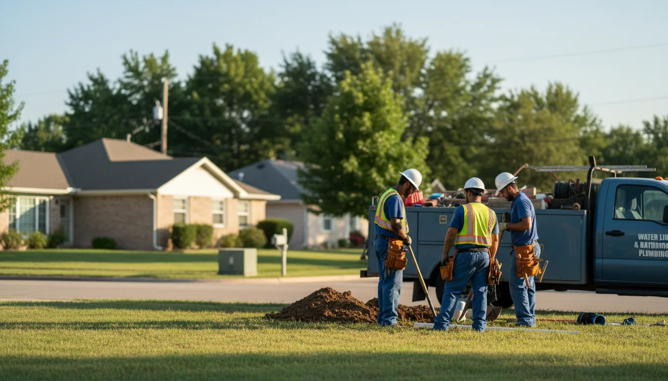 Residential water line and bathroom plumbing service in Delmont, NJ